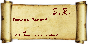 Dancsa Renátó névjegykártya
